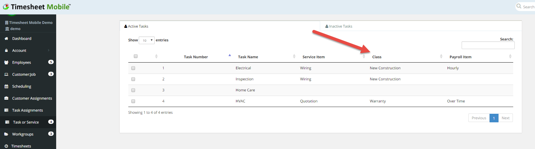 Assignments for quickbooks