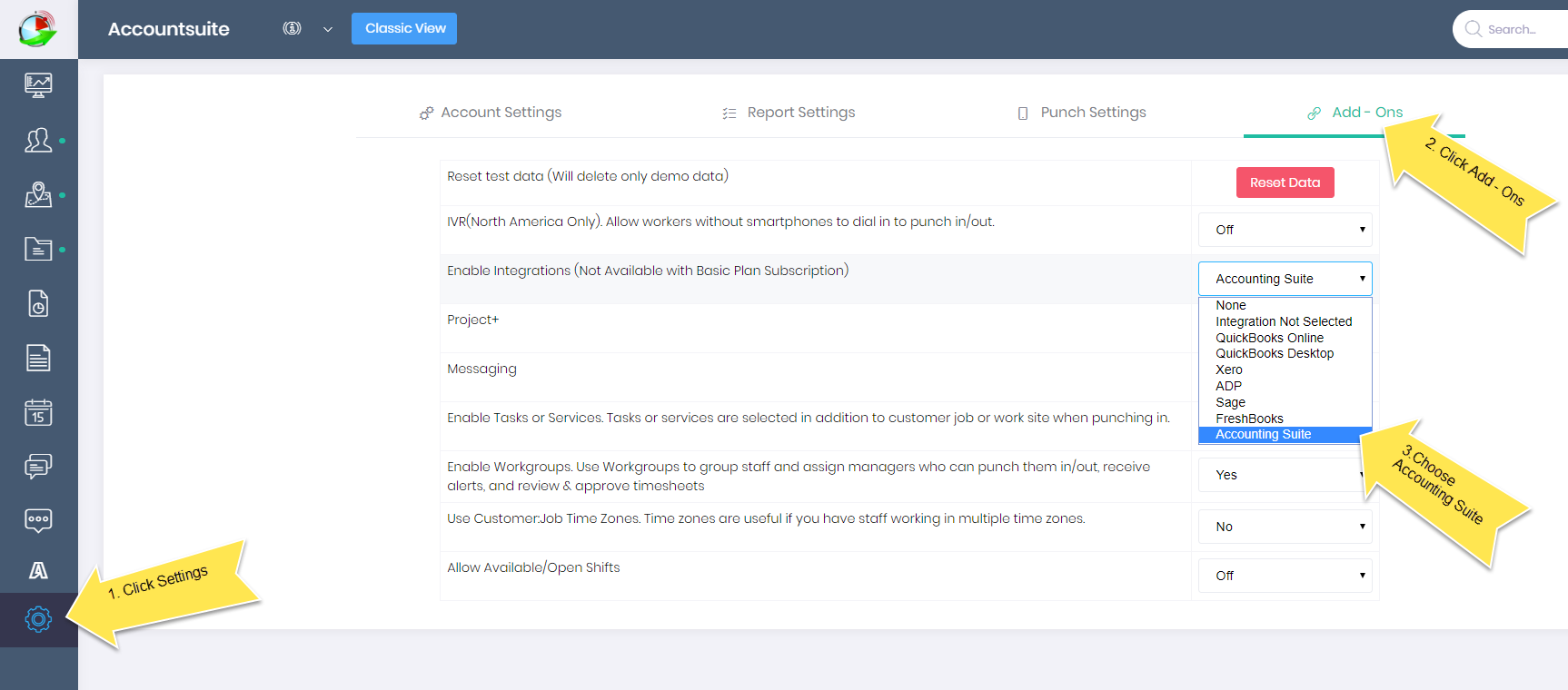 accountedge basic turning off calculator